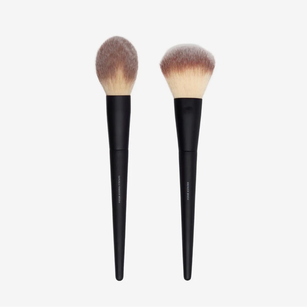 NIB Lithe The Essentials Face Brush Set Bronzer & Tapered Powder Brush